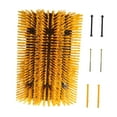 thumbnail image 2 of STARTIST Livestock Brush Convenient with Screw Kit Cattle Scratcher for Cow Sheep Elk yellow, 2 of 9