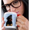 thumbnail image 2 of 3drose, Rottweiler, 15oz Two-tone Red Mug, 2 of 6