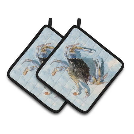 

Caroline s Treasures 8011PTHD Blue Crab Pair of Pot Holders 7.5HX7.5W multicolor