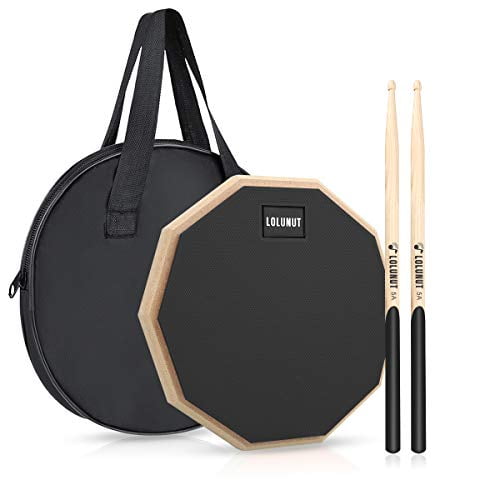 LOLUNUT 12 Inch Silent Drum Pad,Dumb Drum Beginner Rubber Practice Pad