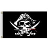 Halloween Huge Skull 2x3ft Crossbones Pirate Flags Grommets Decoration