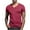Wine, variant on Chiccall Men's Plus Size Summer Tops Casual V Neck Short Sleeve Shirts Lightweight Quick Dry Vacation Beach Tee Shirts Blouse