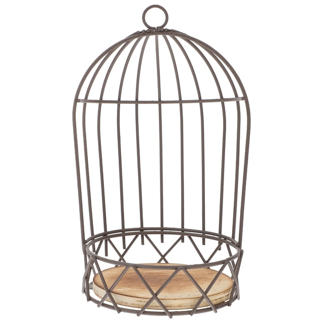 Miangastore 1Pc Festival Birdcage Adornment Flowerpot Rack Dining Table Decoration (Black)