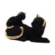 thumbnail image 4 of Estatua de gato de madre e hijo Macarena Escultura de resina decorativa Negro, 4 of 8