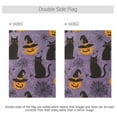 thumbnail image 4 of Yayeee Garden Flag 28" x 40" Double Sided Outdoor Yard Lawn Holiday Decorations, Purple Halloween Black Cat, 4 of 6