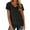 Z245 Black, variant on Landzoo Women'S T Shirt Solid Color Short Sleeve V-Neck Shirt Summer Cozy Soft Women Tees Size L Beige