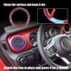 thumbnail image 5 of 4 Uds azul HVAC salida de ventilación embellecedor aire acondicionado ventilación acentos calefacción salida marco cubiertas para Jeep Wrangler JL JLU 2018-2023, 5 of 7