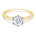thumbnail image 2 of AFFY 1 Carat 6.5MM Moissanite Diamond Solitaire Engagement Ring for Women 14K Yellow Gold over Silver-4.5, 2 of 6