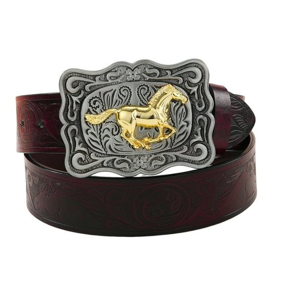 lanema Running Horse Belt Buckle Belt Vintage Western Belt Belt Cowboy Belt