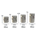 thumbnail image 3 of 4 Piece Ceramic Canister Set With Wooden Spoons, Grey, 3 of 6