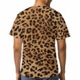 thumbnail image 5 of LAOLIUSN Men's Leopard Print Casual Short Sleeve T-Shirt, S-4XL, 5 of 7