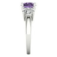 thumbnail image 3 of 3.25ct round cut alexandrite 18k white gold 3 stone Bridal Wedding Engagement Promise Anniversary Ring for Women size 6.25, 3 of 7
