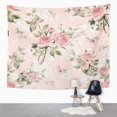 thumbnail image 2 of ZEALGNED Colorful Watercolor Pattern Rose Buds and Leaves Y Pink Wall Art Hanging Tapestry Home Decor for Living Room Bedroom Dorm 60x80 inch, 2 of 2