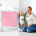 thumbnail image 3 of 2pcs Toalla De Baño Bebé Con Capucha Manta Suave Xtellar rosa, 3 of 3
