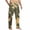 Earthy Yellow, variant on Men's Loose Casual Camouflage Print Multi-pocket Work Pants, Youth Stretch Waist Drawstring Trousers for Outdoor and Street Style,Army Green,L