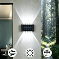 thumbnail image 3 of Solar Powered Up and Down Wall Washing Light, Waterproof Outdoor Sconce Lamp, Auto Lighting Decor for Courtyard Wall, Balcony Fence, Staircase and Residential Yard Night Landscape Lighting, 3 of 7