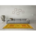 thumbnail image 3 of Ahgly Company Machine Washable Indoor Rectangle Persian Yellow Traditional Area Rugs, 3' x 5', 3 of 4