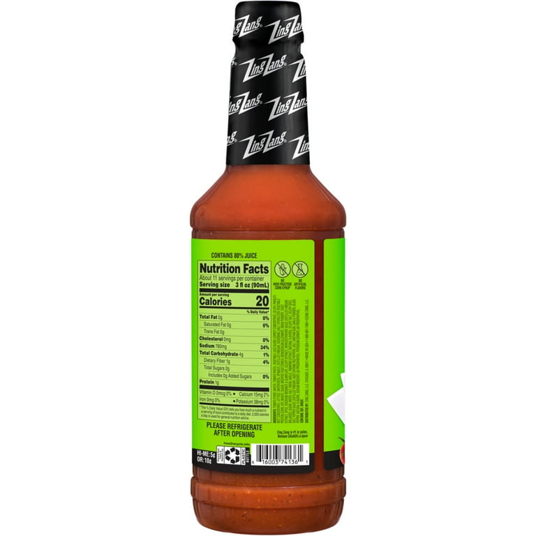 Zing Zang Bold Spicy Bloody Mary Mix with Classic Ingredients, Non