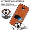 thumbnail image 3 of Compatible with Magsafe 2 in 1 Detachable for iPhone 15 Wallet Case with Card Holder Women Men, Magnetic PU Leather RFID Blocking Flip Kickstand Credit Slots,for iPhone 15, Lightbrown, 3 of 11