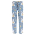 thumbnail image 3 of Domuza Easter Bunny Pajama Pants for Men Casual Drawstring Stretch Waist Pj Pants Comfy Relaxed Fit Lounge Sleep Pants with Pockets Sky Blue XL, 3 of 4