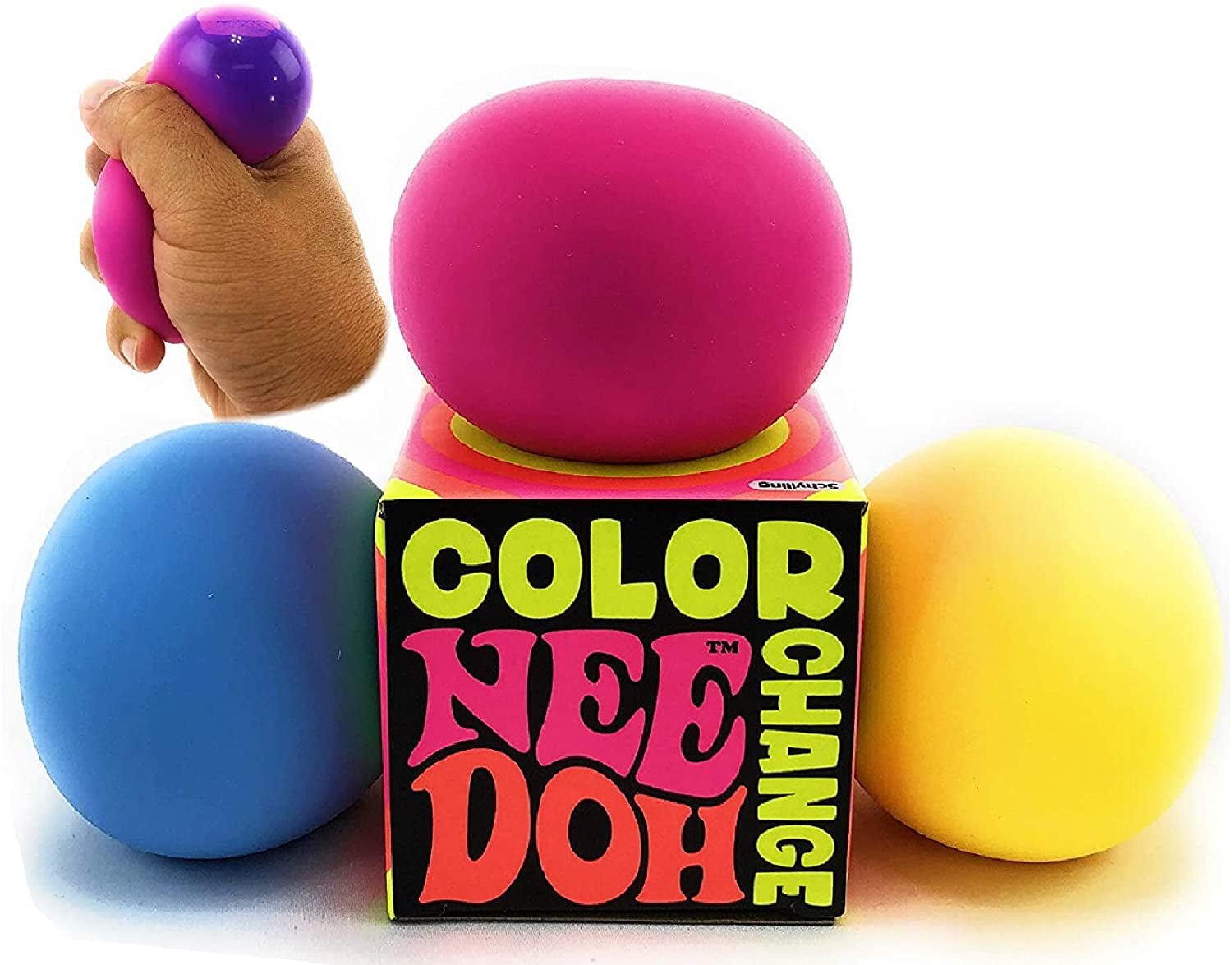 Schylling Needoh The Groovy Glob Squishy Stretchy Stress Balls 3pack for sale online 