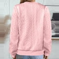 thumbnail image 4 of Perfectbot Womens Fall Jacekts Cable Knit Full Zip Comfy Coat Sweater Cardigan Casual Outfits Outerwear, 4 of 7