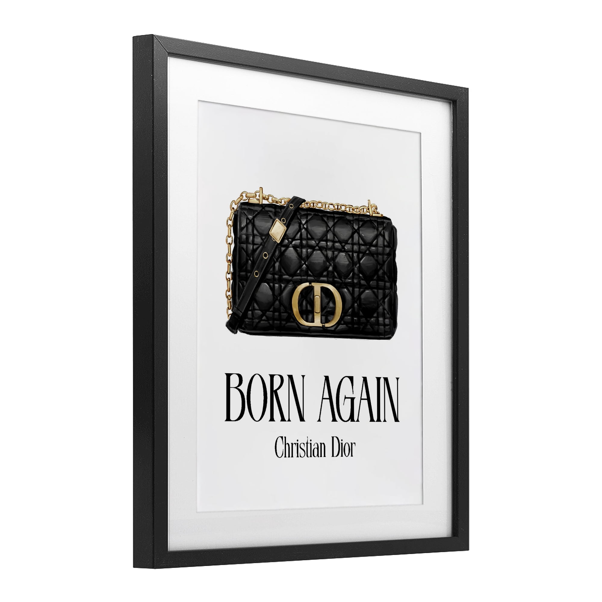 Stupell Industries Born Again Christian Bag Black Framed Print Under Glass, design by Ziwei Li