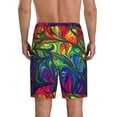 thumbnail image 3 of Fotbe Pride Rainbow Pajama Shorts for Men, Men's Pajama Bottoms, Sleepwear,Short Pajama Pants-3X-Large, 3 of 9