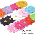 thumbnail image 3 of 24 Pieces Iron on Flower Patches Sew on Embroidered Patch DIY Applique for Jeans Jackets Bag Hat Clothing Shoes, 12 Colors, 3 of 7