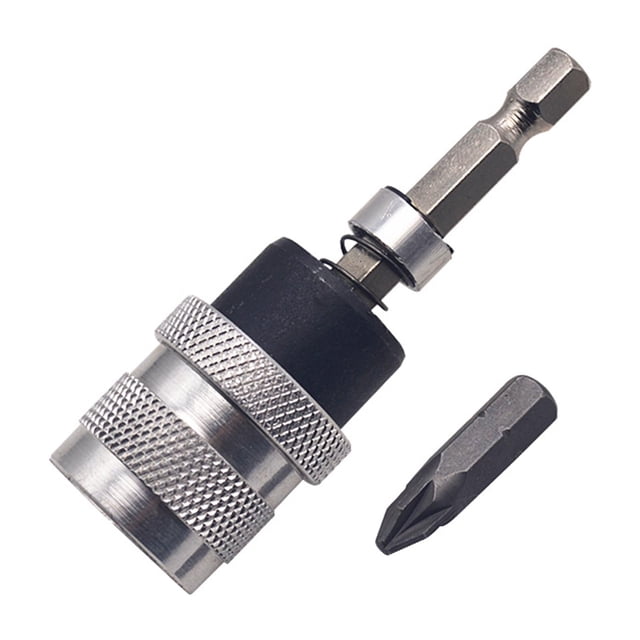 Destornillador de liberación rápida de 70 mm Soporte para brocas Aleación de material acero Interruptor Plata Cola Broca de liberación rápida