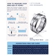thumbnail image 6 of MomentWish Tungsten Ring for Men, Anniversary Day Gift for Him, Moissanite Wedding Band Silver Promise Ring-Size9, 6 of 8