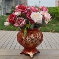 thumbnail image 5 of 13\-Head Artificial Rose Bouquet European\-Style Simulation Home Decoration Wedding Banquet Party Decoration Accessories red 15x10x30cm, 5 of 9