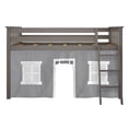 thumbnail image 4 of Max & Lily Loft Bed, Low Solid Wood Twin Loft Bunk Beds for Kids with Ladder and Curtain, 4 of 11