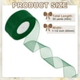 thumbnail image 4 of Sheer Organza Ribbon 1-1/2 Inch 50 Yards Chiffon Sheer Ribbons for Gift Wrapping Wedding Party Decoration Flower Bouquet Crafts Christmas, Dark Green, 4 of 7