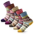 thumbnail image 1 of Calcetines FYC de invierno para mujer, cálidos, gruesos, de lana suave, multicolor, 1 of 7