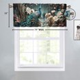 thumbnail image 4 of Peacock Curtain Valances for Kitchen Windows Retro Animal Green Garden Scenery Asian Art Privacy Decorative Rod Pocket Short Window Valance Curtains 54 by 18 in, 1 Panel, 4 of 6