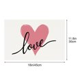 thumbnail image 3 of Opehuo Valentine's Day Linen Love Placemats,Pink White Love Valentine's Day Placemats,Seasonal Anniversary Holiday Table Mats for Party Kitchen Dining Decoration(12*18 Inch,a-A), 3 of 6