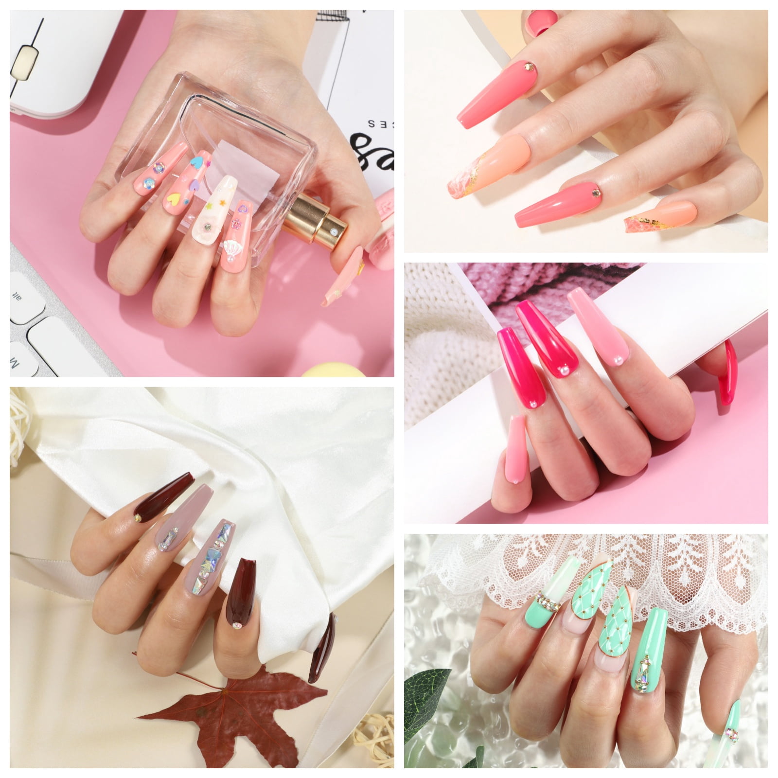 Coscelia Gel Nail Polish Kit with U V Light and Drill Starter Kit 10pc Gel Nail Polish 3pc Poly Nail Gel Nail Art Decoration Gift for Women DIY Home