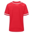thumbnail image 7 of Hurxie Plain Blank Baseball Jerseys for Men Women Adult Hip Hop Hipster Button Down Shirts Sports Uniforms Outfits Red,M, 7 of 7