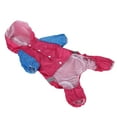 thumbnail image 3 of Pet Raincoat Waterproof Dog Coat Jacket with Reflective Strip Breathable Lightweight for Outdoor WalkingRose Red S, 3 of 9