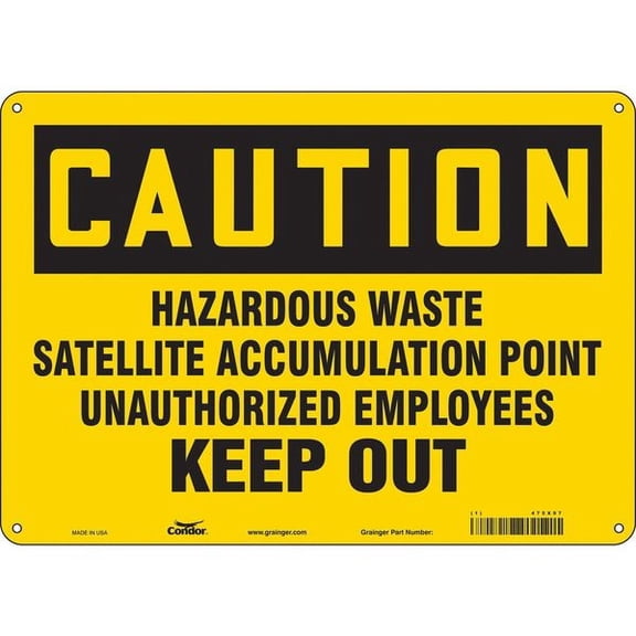Condor Safety Sign,10 inx14 in,Polyethylene 475X97