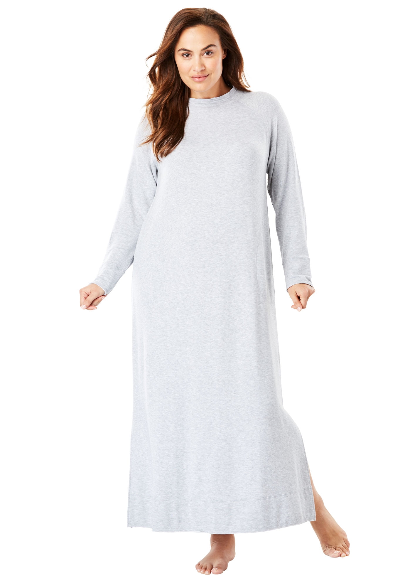 Dreams & Co. - Dreams & Co. Women's Plus Size Long Knit Lounger ...