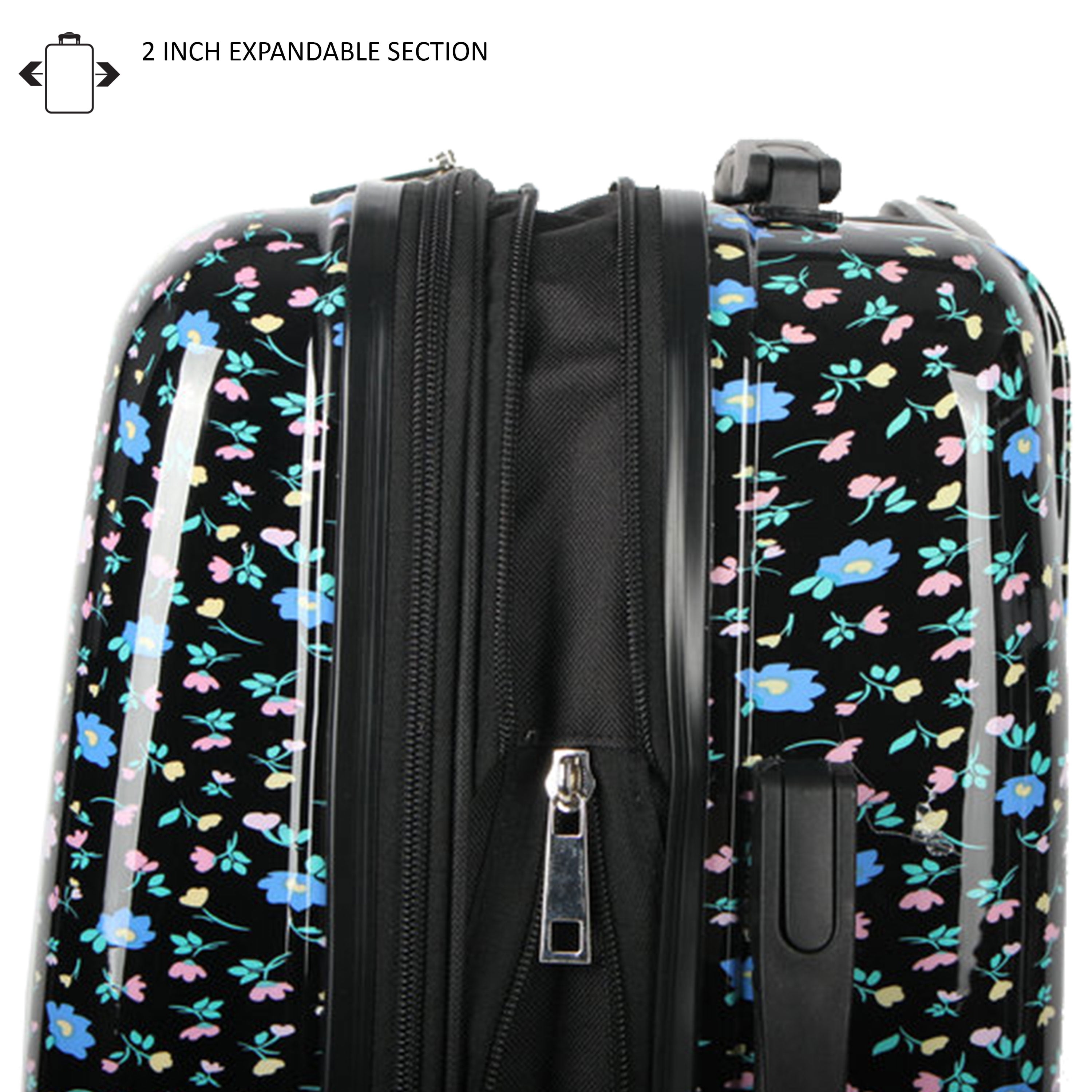 MADDEN NYC, Main Character Hard Side 28" Expandable Checked Luggage, Floral Print