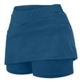 thumbnail image 4 of Iugvhana Womens Skorts with Pockets Lightweight Tummy Control Plus Size Skorts for Women High Waist Solid Color Athletic Sports Skirt Shorts Blue#04 XXL, 4 of 5