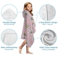 thumbnail image 7 of Pink Daisy Flower Yellow Centers Pattern Hooded Bath Towel，50"x30" for Ages 3 To 12 Kids, Quick Dry Lightweight Soft Microfiber Hood Beach Towel Cover Up for Kids, 7 of 7