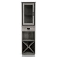 thumbnail image 2 of Furniture of America Scandi Wood Tower Cabinet in Vintage Gray Oak, 2 of 12