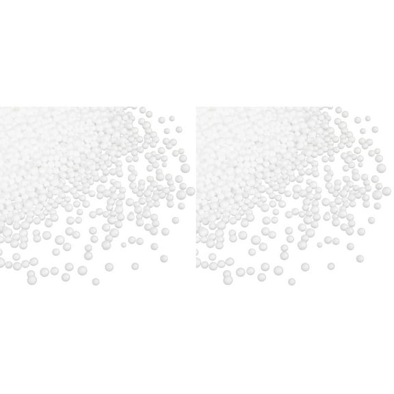 CIMAXIC White Polystyrene Beads for Bean Bags and Couch Stuffing, Lightweight Craft Filler 2Pcs