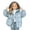 Khaki, variant on Uobin Kids Hooded Puffer Jacket with Multi Pockets, Mid-Length Snap-Button Winter Coat for Boys Girls