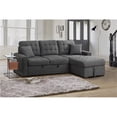 thumbnail image 2 of Lexicon McCafferty 2-Pc Sectional with Pull-out Bed & Right Chaise in Dark Gray, 2 of 11