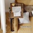 thumbnail image 5 of Adjustable C-Shape Side Table with Storage Bag for Living Room, Bedroom & Office - Rustic Brown, 5 of 6